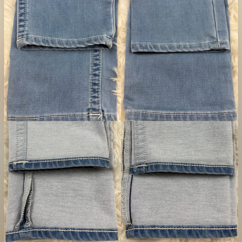 True Religion ‘Capri’ Cropped Jeans ~ in Light Blue Wash w/ Studs ~ Size 28 - Picture 12 of 16